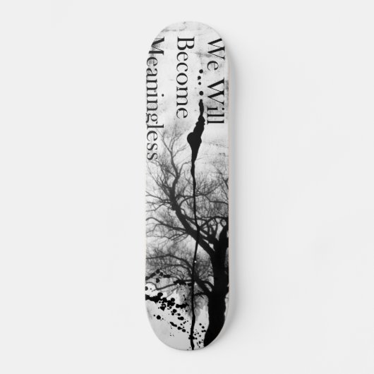 Emo gotisches Skateboard Schwarzweiss (Vorderseite)