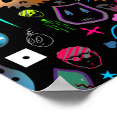 Emo Halloween-Muster Poster (Ecke)