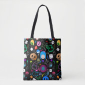 Emo Halloween-Muster Tasche (Vorderseite)