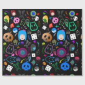 Emo Halloween Pattern Geschenkpapier (Flach)