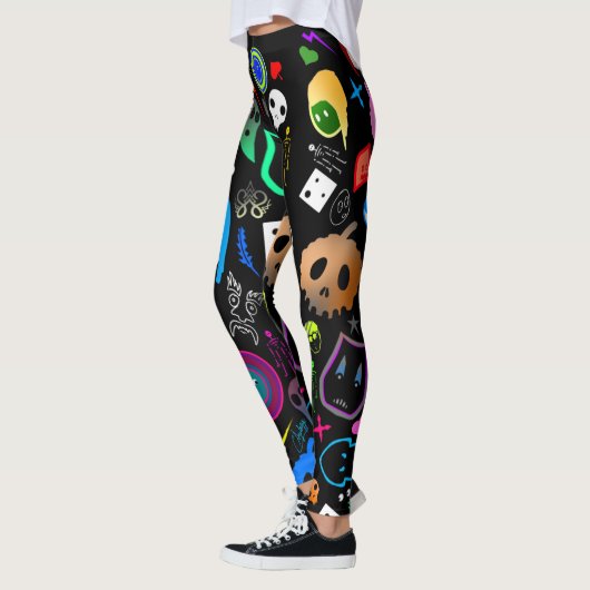 Emo Halloween Pattern Leggings (Links)