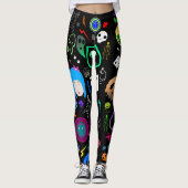 Emo Halloween Pattern Leggings (Vorderseite)