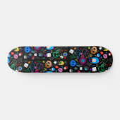Emo Halloween Pattern Skateboard (Horizontal)