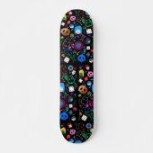 Emo Halloween Pattern Skateboard (Vorne)
