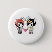 emo Häschen Button (Vorderseite)