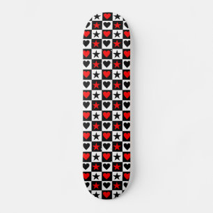 Emo Hearts & Stars Skateboard Deck