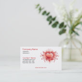 Emo Herz-Visitenkarte Visitenkarte (Stehend Vorderseite)