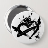 emo Herzknopf Button (Vorne & Hinten)