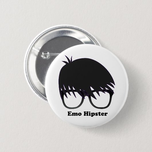 Emo Hipster Button (Vorne & Hinten)