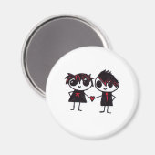 Emo in Liebe Magnet (Vorderseite/Rückseite)
