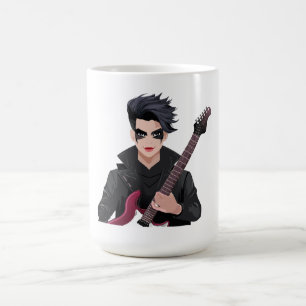 Emo-Junge mit schwarzen Haaren Kaffeetasse