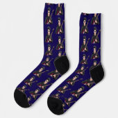 Emo-Junge mit schwarzen Haaren Socken (Linkes Detail)