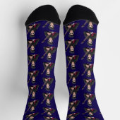 Emo-Junge mit schwarzen Haaren Socken (Oben)
