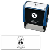 Emo Katzen mit Krawatte Briefmarke Permastempel (Beispiel)