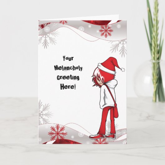 Emo Kid-Urlaubskarte Feiertagskarte (Vorderseite)