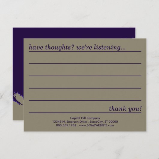 Emo-Kommentarkarte Postkarte (Vorne/Hinten)