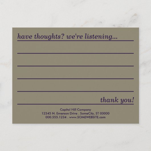 Emo-Kommentarkarte Postkarte (Vorderseite)