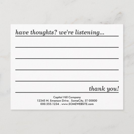 Emo-Kommentarkarte Postkarte (Vorderseite)