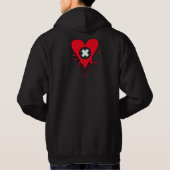 Emo Liebe Heart Paint Spritzer Hoodie (Rückseite)