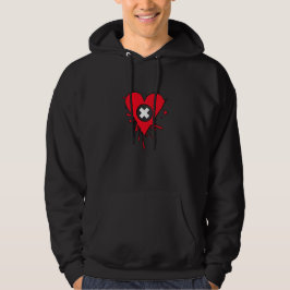 Emo Liebe Heart Paint Spritzer Hoodie