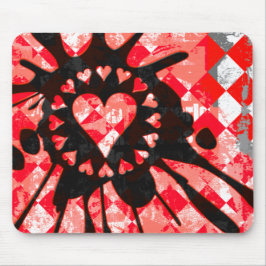 Emo Liebe Heart Paint Spritzer Mousepad