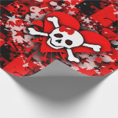 Emo Liebe Herzenschäkepapier Geschenkpapier (Ecke)