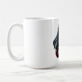 Emo-Mädchen mit langen schwarzen Haaren Kaffeetasse (Links)