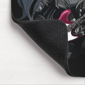 Emo-Mädchen mit langen schwarzen Haaren Mousepad (Ecke)