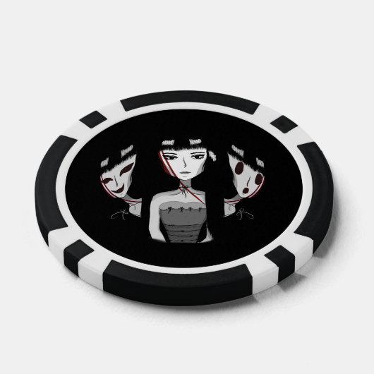 Emo Mädchen Pokerchips (Einzeln)
