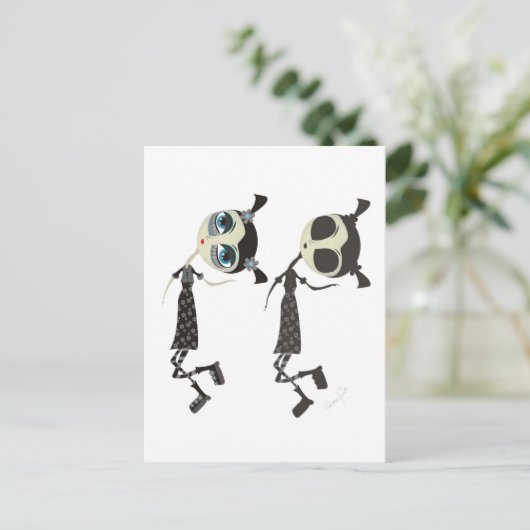 Emo Me und mein Emo Shadow Postkarte (Stehend Vorderseite)