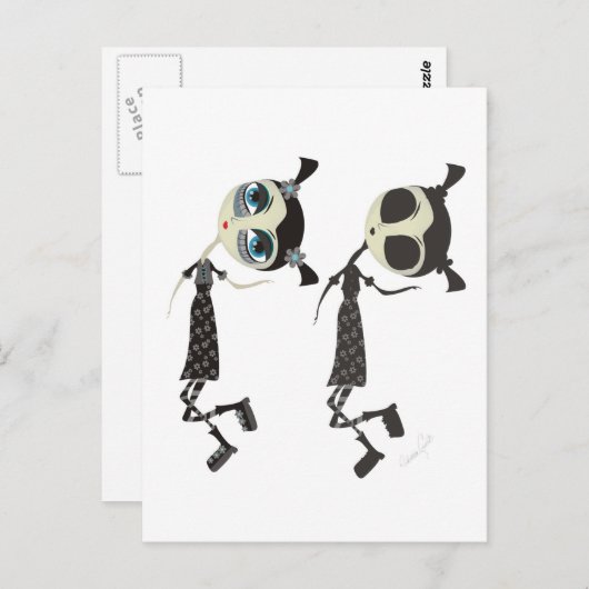 Emo Me und mein Emo Shadow Postkarte (Vorne/Hinten)