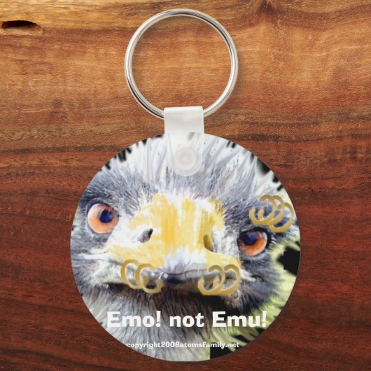 Emo! Nicht Emu!, Schlüsselanhänger (Vorderseite)