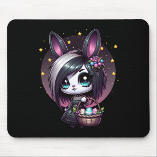 Emo Oaster Bunny Niedlich Goth Girl Whimsigoth Egg Mousepad