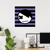 emo on stripes poster (Heimbüro)