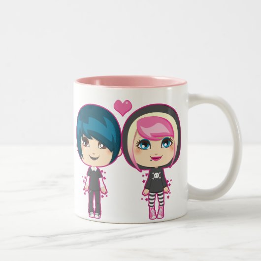 Emo Paare Zweifarbige Tasse (Rechts)
