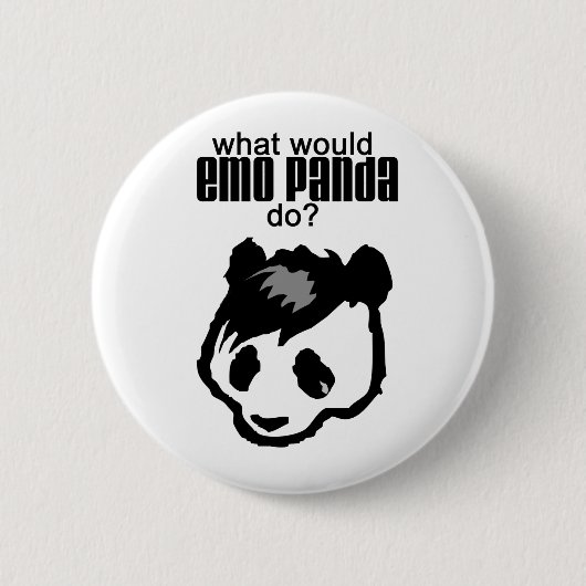 Emo Panda-Knopf Button (Vorderseite)
