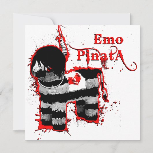emo pinata einladung (Vorderseite)