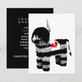 emo pinata einladung (Vorne/Hinten)