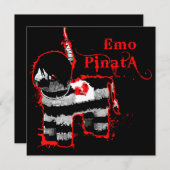 emo pinata einladung (Vorne/Hinten)