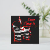 emo pinata einladung (Stehend Vorderseite)