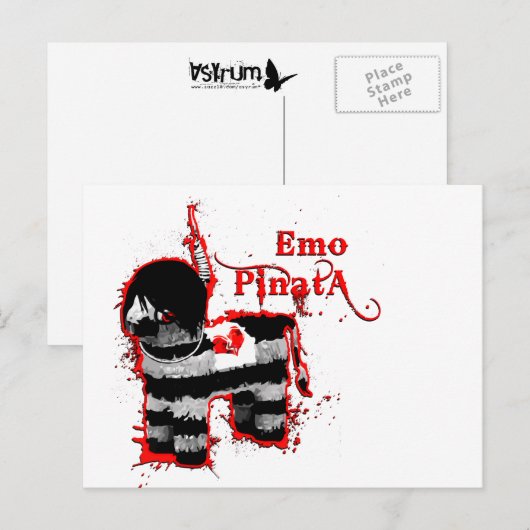 emo pinata postkarte (Vorne/Hinten)