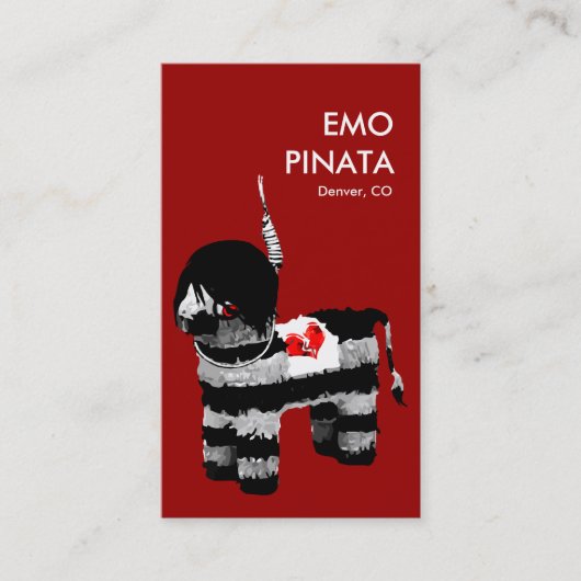 emo Pinata Visitenkarte (Vorderseite)