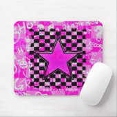 Emo Pink Graffiti Star Schachbretts Mousepad (Mit Mouse)