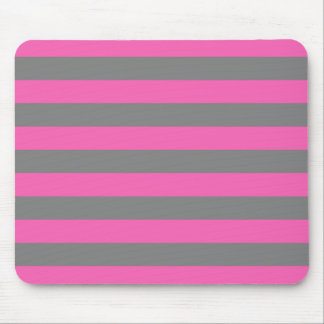Emo Pink & Grau Streifen Mousepad