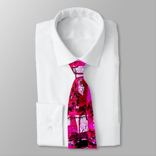 Emo Pink Neck Tie Krawatte (Gebunden)