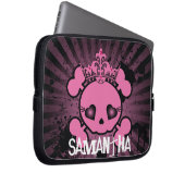 EMO Pink Skull Crossbones Laptop-Schutzgehäuse Laptopschutzhülle (Vorne Rechts)