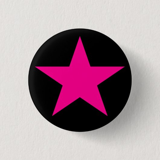 Emo Pink Star Button (Vorderseite)