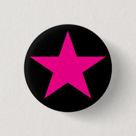 Emo Pink Star Button