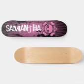 EMO Pinker Totenkopf Skateboard (Horizontal)