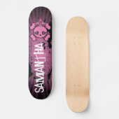 EMO Pinker Totenkopf Skateboard (Vorderseite)